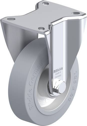 Blickle Bockrolle BH-ALEV 125K-1-SG in Grau aus Stahl mit 125 mm Rad-Durchmesser und 250 kg Tragfähigkeit - Bild 1