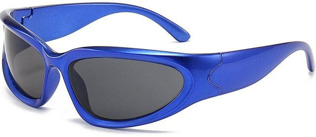 Punk Sonnenbrille, oval, Kunststoff, blue, Unisex - Bild 1