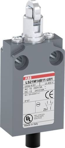 ABB LS21M14B11-U01 Positionsschalter mit Kuppenstößel, 10A, grau, Zinklegierung - Bild 1