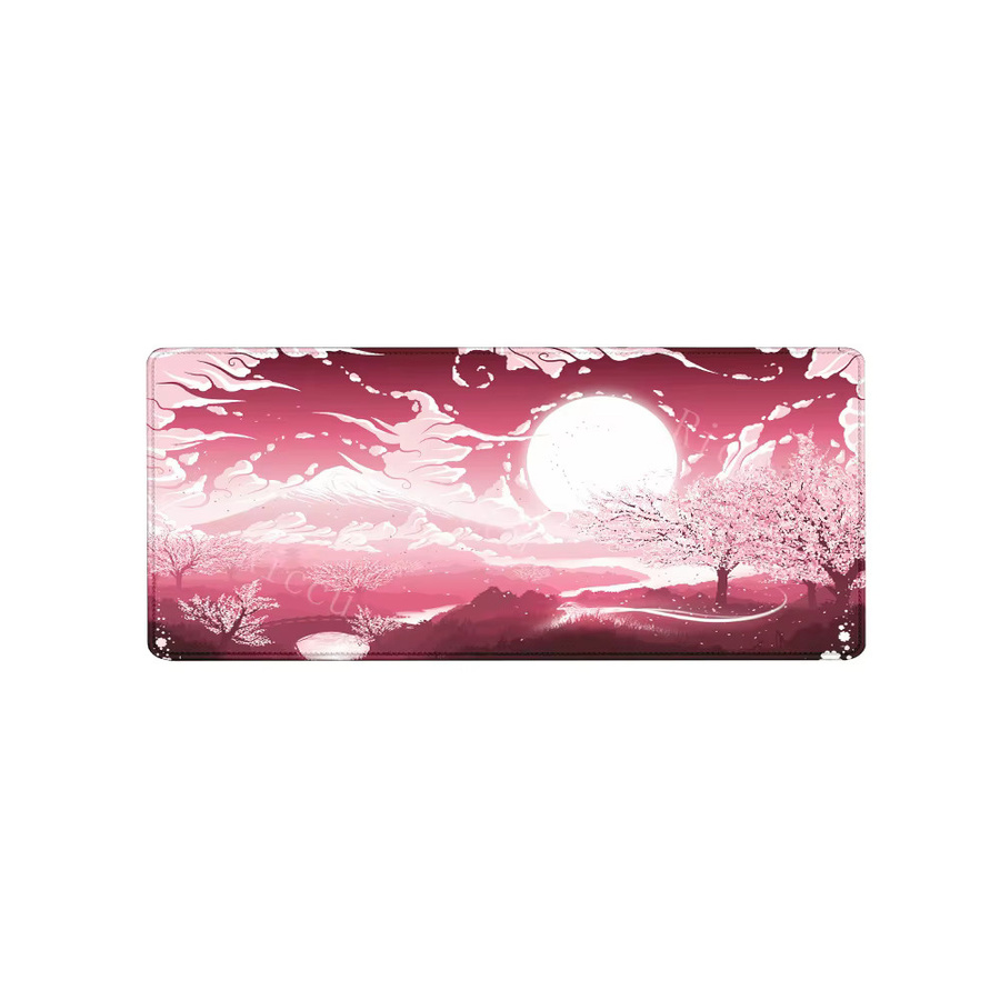 Riccu Mousepad Rosa Kirschblüten Design Große Schreibtischunterlage mit HD-Druck - Bild 5