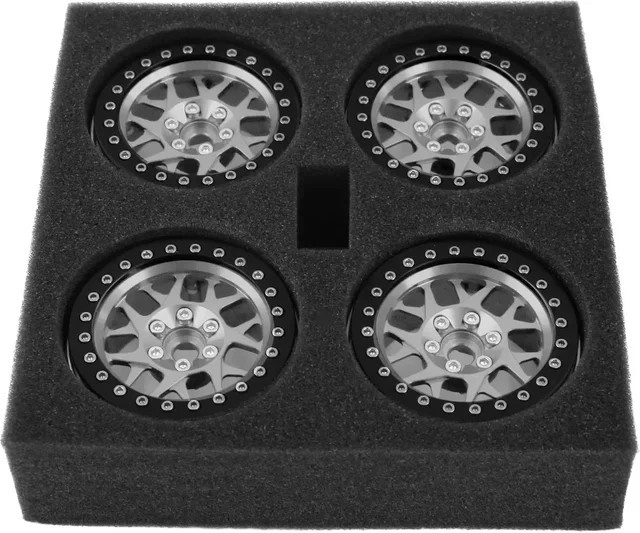 TIMEA Beadlock Felgen, 4-teiliges Set, 1:10, Metall, Rosa / Pink - Bild 1