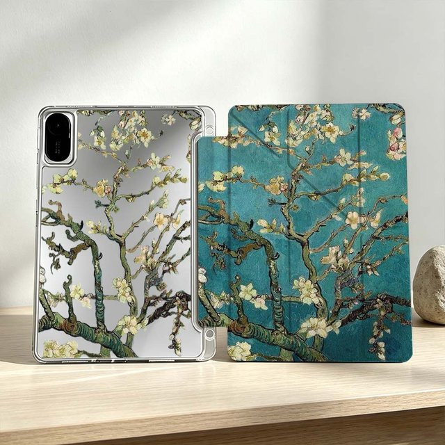 Tablet-Hülle mit Aprikosenblütenmuster für Xiaomi Mi Pad 8 7 6 5 Pro, Redmi Pad SE, Poco Pad und Foldable, weich, multicolor - Bild 1