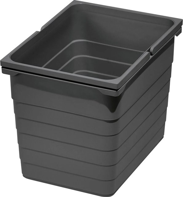 Ninka Abfallbehälter aus Kunststoff mit Bügelgriff, Dunkelgrau, Volumen: 17 l, B/T/H: 30,6 x 31,0 x 23,0 cm - Bild 1