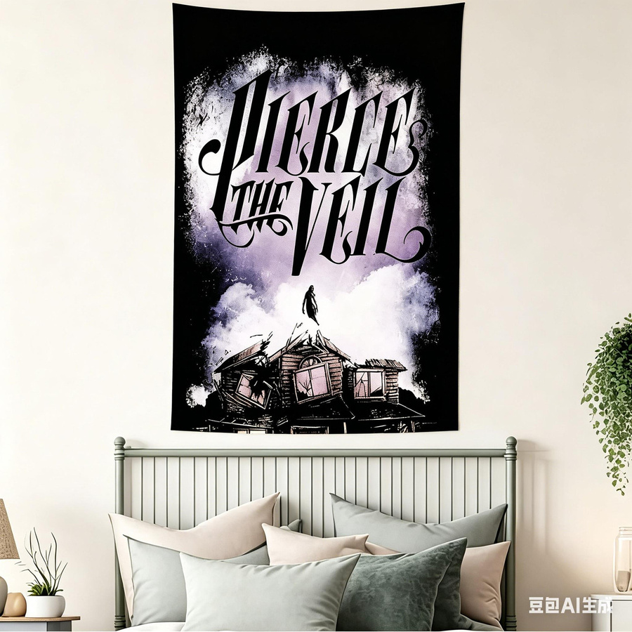 Wandteppich Emo Rock Rockband Wandbehang aus Polyester, B/H: 40 x 60 cm, Multicolour, JMG Household Supplies - Bild 3