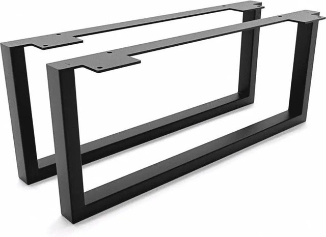 HEVVA Möbelfüße GRAZ 2er Set Schwarz Höhe: 20 cm, Tiefe: 50 cm - Bild 1
