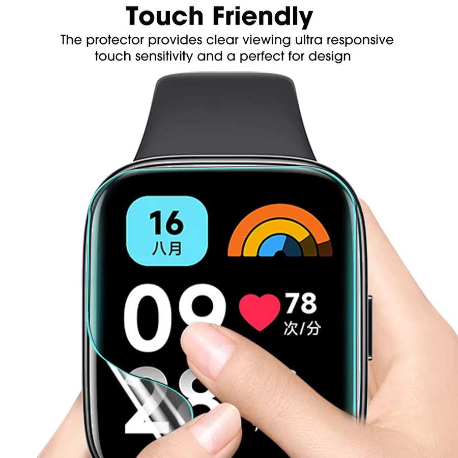 Xiaomi Redmi Watch 3 4 5 Active Displayschutzfolie aus Hydrogel, transparent, Anti-Kratzer Soft Film - Bild 3