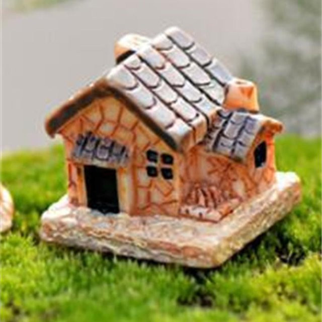 Yiran Furniture Mini Cottage DIY Spielzeug Set für Moos Terrarium und Fee Garten Deko, Farbe: Schwarz und Mehrfarbig - Bild 1