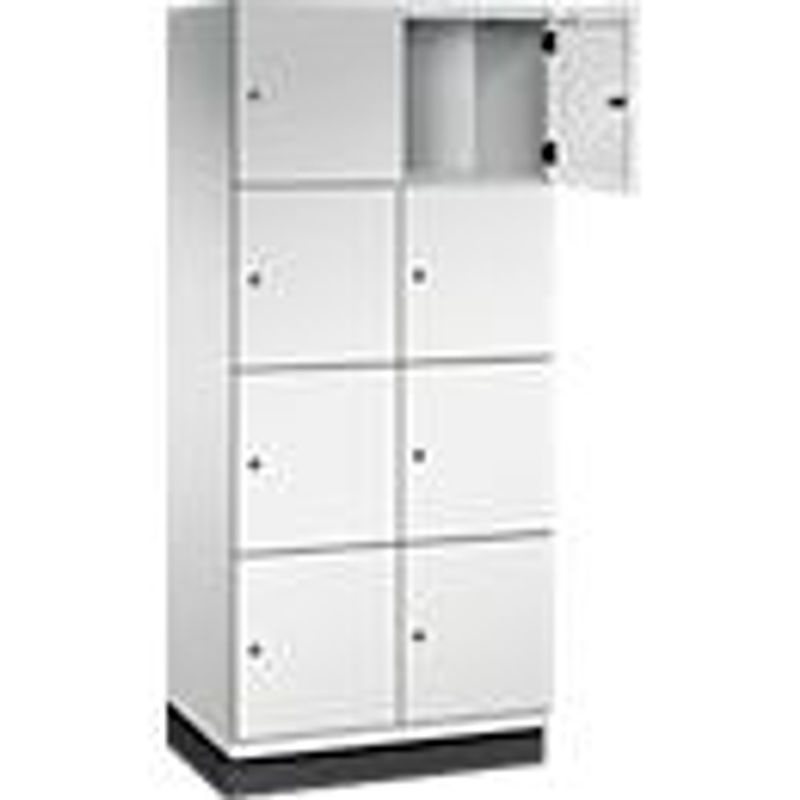 C+P Fächerschrank Cambio auf Sockel mit 8 Fächern, Farbe Lichtgrau, H x B x T: 195 x 80 x 52,5 cm - Bild 2