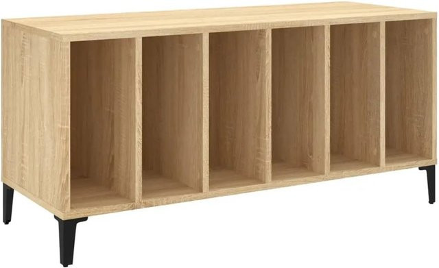vidaXL Plattenschrank Sonoma-Eiche in Braun mit industriellem Stil, B/T/H: 100 x 38 x 48 cm - Bild 1