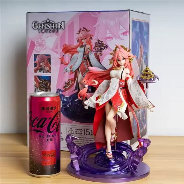 Boneka Brinquedos Genshin Yae Miko Sammelfigur Patung, Einzelfigur, Fantasy, Kunststoff, Bunt / Mehrfarbig - Bild 1