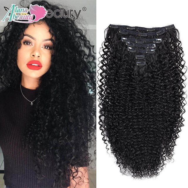 Alana beauty Clip-in-Haarverlängerung, synthetisch, lockig, 26 Zoll, 7 Teile/Satz - Bild 1
