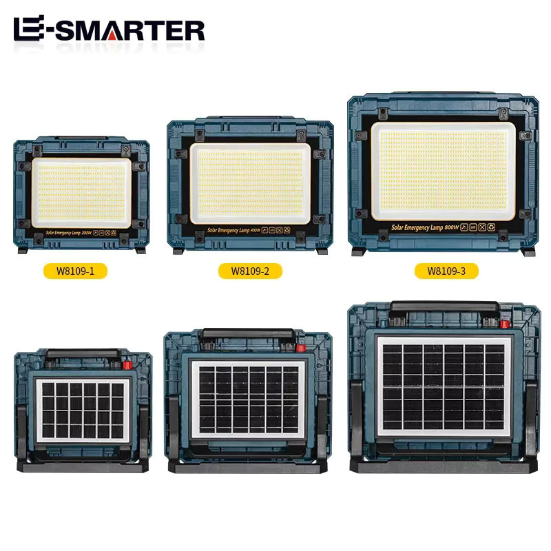 ESMARTER Solar LED Flutlicht in Schwarz für Outdoor, Garten und Camping als tragbare Notfallbeleuchtung - Bild 5