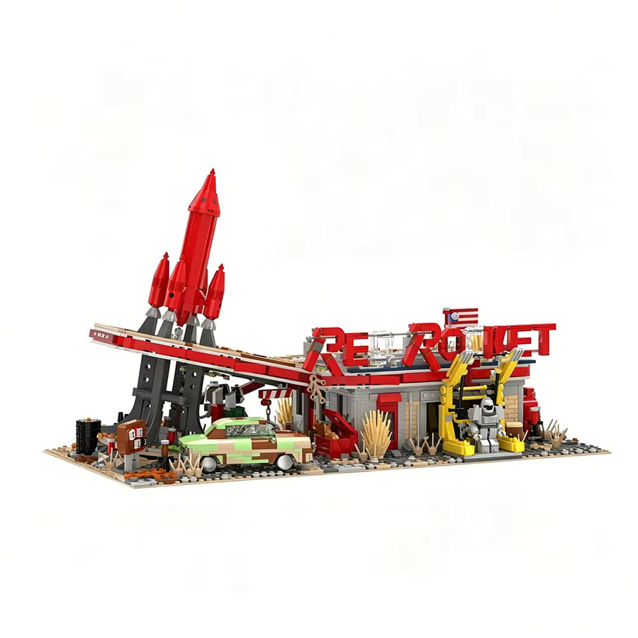 BALODY Rotes Raketen-Restaurant Reparaturstation, Baustein-Spielzeugset, 2447 Teile - Bild 4