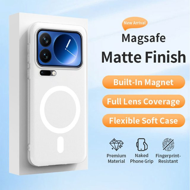 Magnetische TPU-Silikonhülle für Xiaomi 13 Pro Max Ultra 14 15 15T 17 mit MagSafe Kompatibilität, transparent, stoßfest und matt - Bild 1