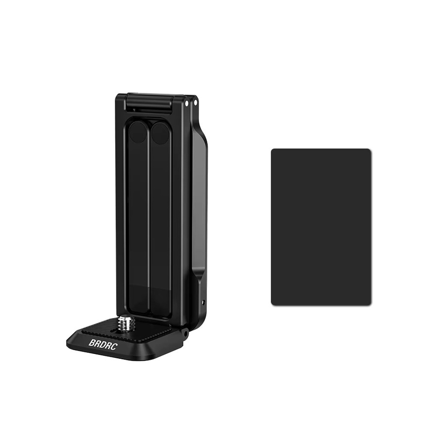 BRDRC Magnetisches Schnellwechsel-Stativ für DJI Pocket 4 und Pocket 3, faltbares Metall-Fotografie-Stativ mit verstecktem Haken in Schwarz - Bild 4