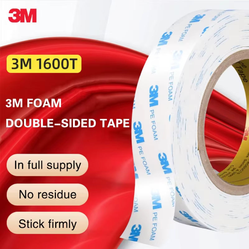 3M doppelseitiges Schaumstoff-Klebeband weiß, hochtemperaturbeständig und spurlos, Länge: 3 m - Bild 2