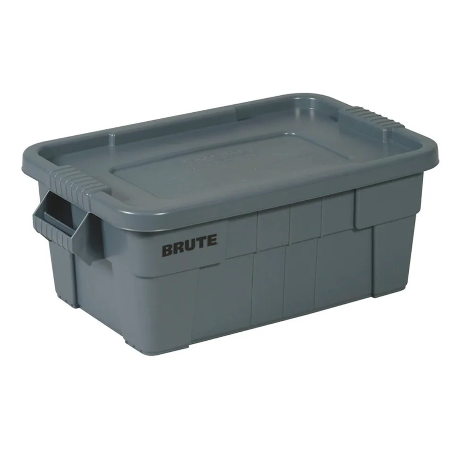 Rubbermaid PROREGAL Aufbewahrungsbox mit Deckel und Griffen, Grau, H x B x T: 27,1 x 44,1 x 70,7 cm - Bild 2