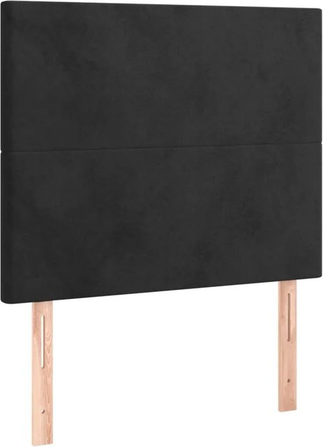 vidaXL LED Kopfteil in Schwarz aus Samt mit USB-Ladeport und integrierter Beleuchtung B/T/H: 90 x 5 x 118/128 cm - Bild 1