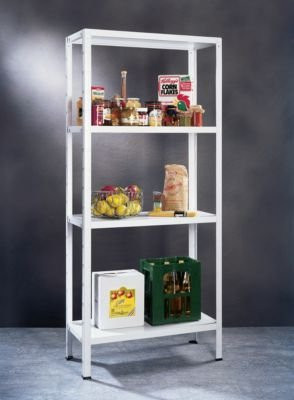 Schulte Steck-Grundregal Weiß, H 180 cm x B 100 cm x T 50 cm - Bild 2