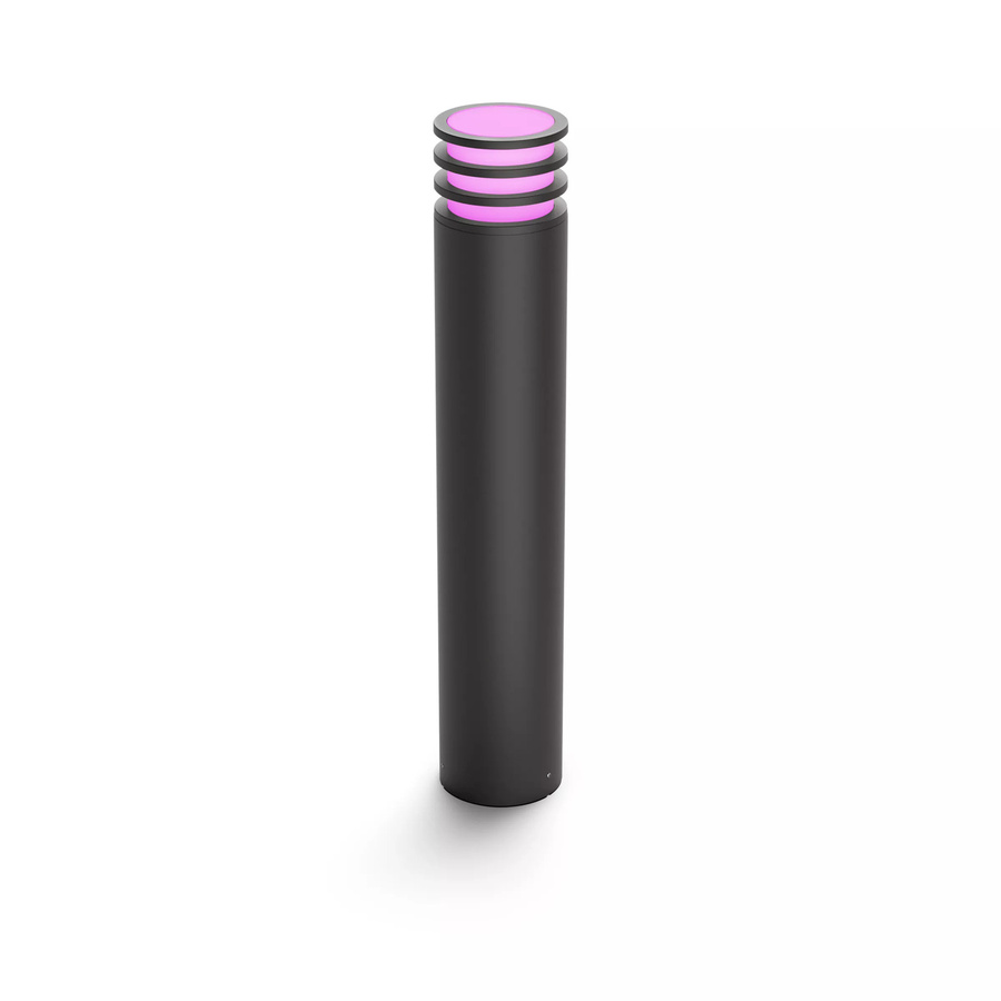 Philips Hue White & Color Ambiance Lucca Wegeleuchte LED aus Metall in Schwarz mit Multicolour RGB-Funktion - Bild 1