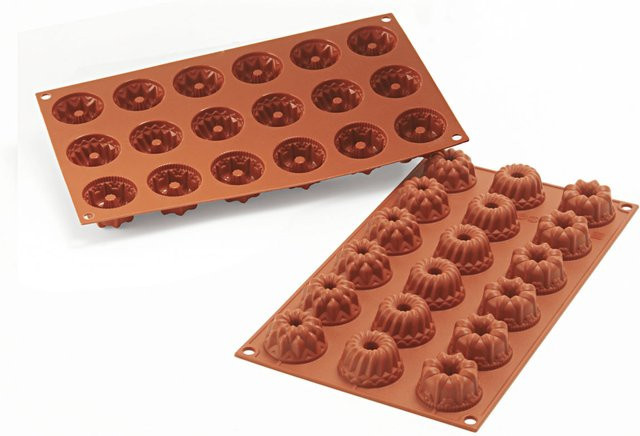 Schneider Silikonbackform Mini Fantasy Muffin-Tray, rot, 17,5 ml, B x L x H: 17,5 x 30 x 2,2 cm - Bild 1