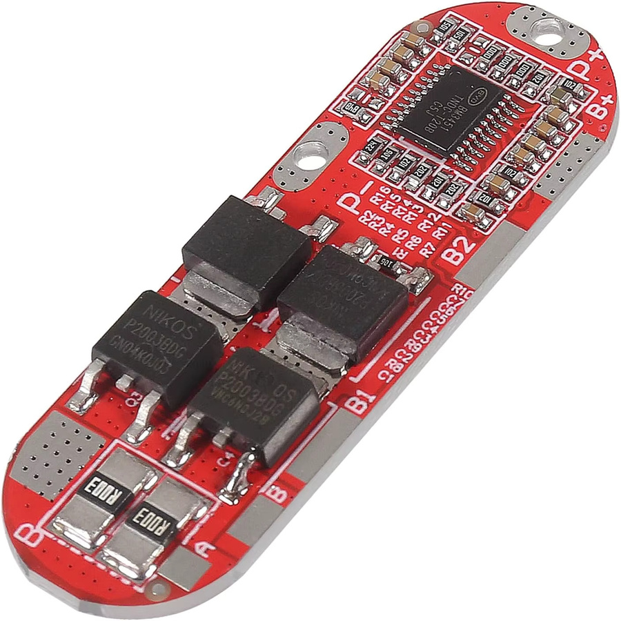 4 Stück Lithium-Batterie-Schutzplatine für 18650 Li-Ionen-Zellen, 25 A, 3S 12,6 V BMS-Ladekreis mit PCM für Polymer-Lipo-Zellen, Farbe: Rot - Bild 3