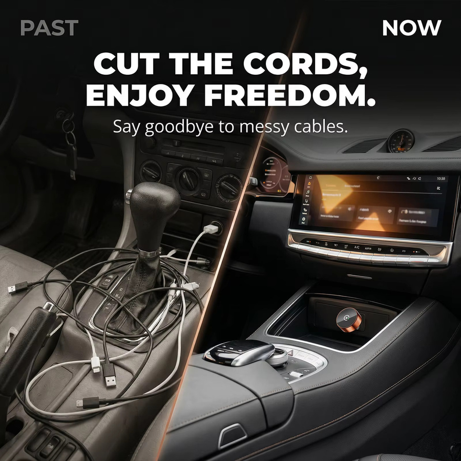 Spedal Kabelloser CarPlay und Android Auto Adapter mit USB-C Anschluss zur Konvertierung von kabelgebunden auf kabellos - Bild 2
