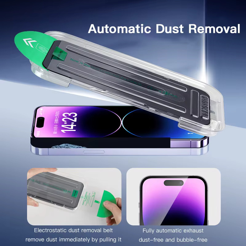 SKIG Privacy Anti-Spy Displayschutzfolie aus gehärtetem Glas für iPhone 16 Pro, transparent - Bild 2