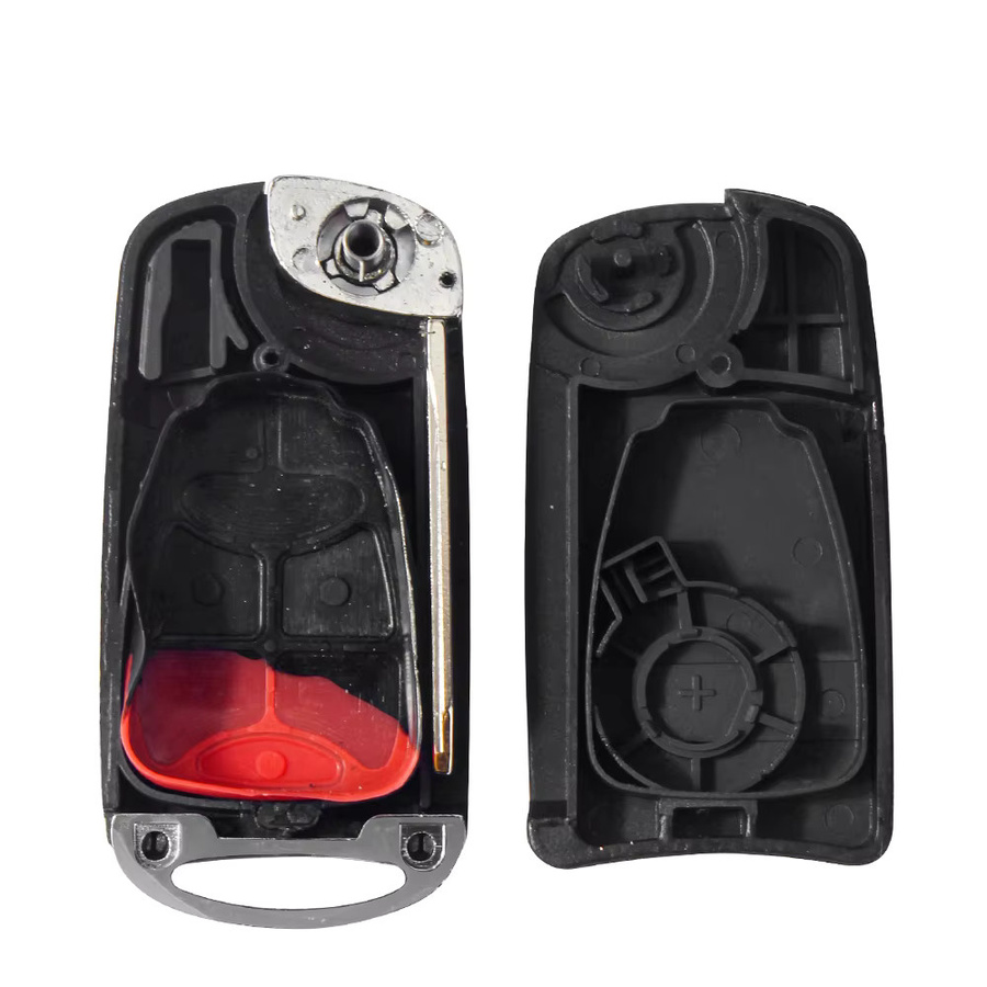 KEYYOU Flip Klappschlüssel Hülle für Chrysler Sebring, Pacifica, Dodge Avenger, Nitro und Jeep Wrangler, Liberty in Schwarz - Bild 3