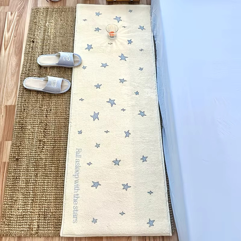 VIKAMA Sternteppich in Weiß, weiche Sternform-Fußmatte für Schlafzimmer und Wohnzimmer, B/T/H: 120 x 40 x 40 cm - Bild 2