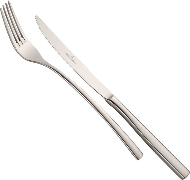 Villeroy & Boch Piemont Steakbesteck 12-teilig aus Edelstahl in Silber, poliert und spülmaschinenfest - Bild 1