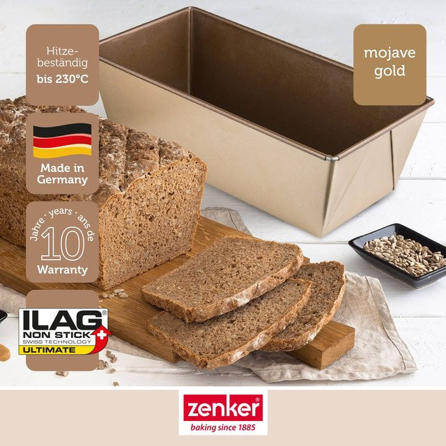 Zenker Brotbackform Mojave Gold, rechteckig, beschichtet, B: 31 cm - Bild 1