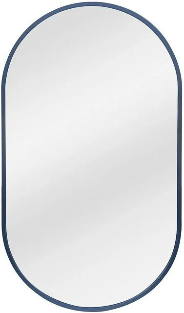 Vente-unique Wandspiegel Inara Oval in Schwarz aus Aluminium, B: 40 cm, H: 70 cm - Bild 1