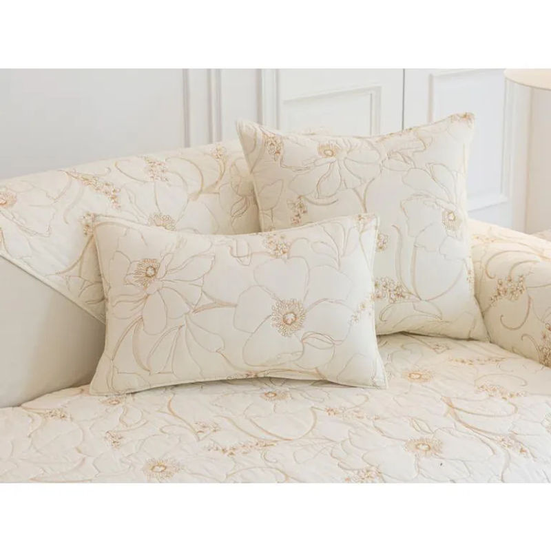 Super Six Sofa-Kissen aus reiner Baumwolle, quadratisch, einfarbig, B/B/H: 70 x 70 x 70 cm - Bild 3