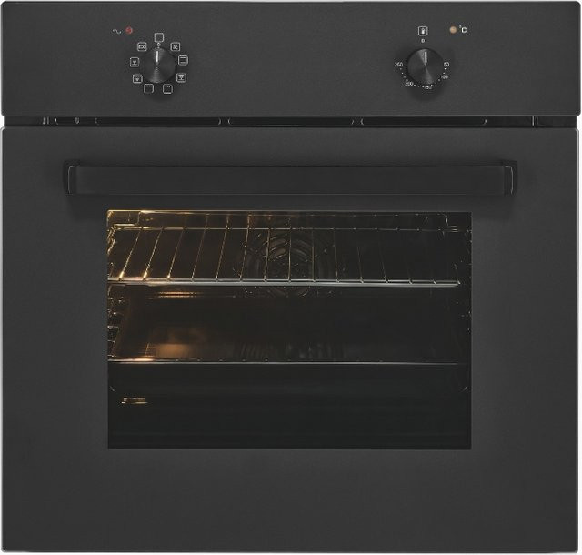 Einbaubackofen EBE367-U-120 in Mattschwarz mit Heißluft, Grill und Teleskopauszügen - Bild 1