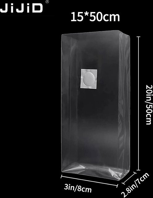 JIJID Pilzzuchtbeutel aus transparentem Polypropylen mit PP-Filter, B/H: 15 x 50 cm - Bild 1