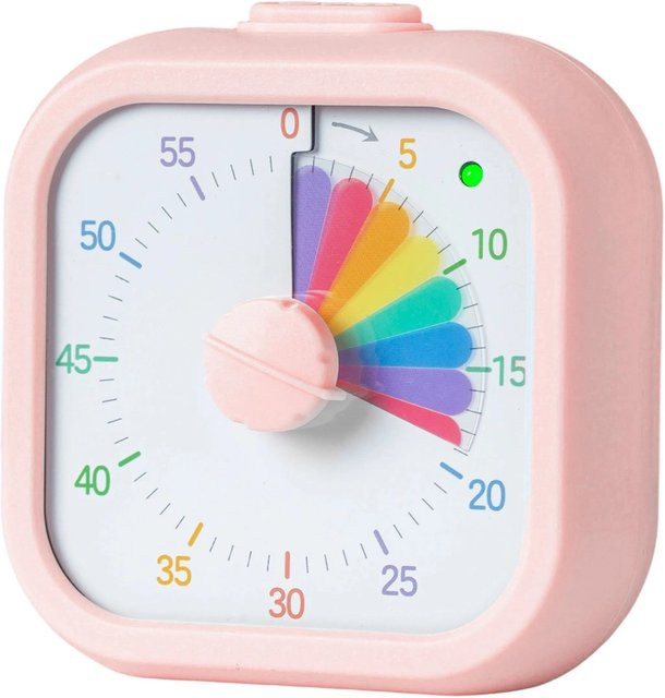 Relaxdays Visueller Timer aus Kunststoff in Pink, B/T/H: 9 x 9 x 4,5 cm - Bild 1