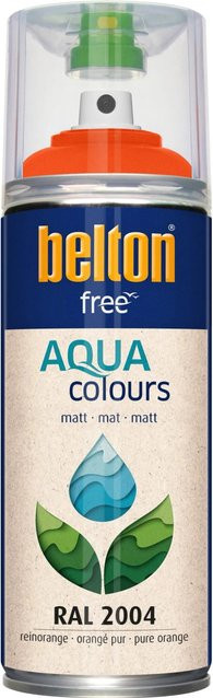 Belton Free AQUAcolours Buntlack RAL 2004 Reinorange matt, wasserbasiert, 400 ml - Bild 1
