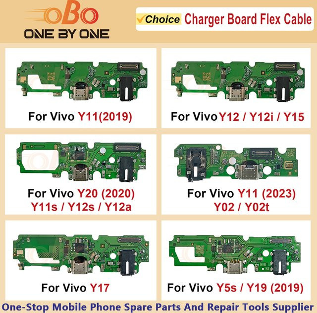Vivo USB-C Lade-Dock Reparatur-Set für Y11s Y12s Y15 Y17 Y11 Y19 2019 Y02 mit Flex-Kabel in Grün - Bild 1