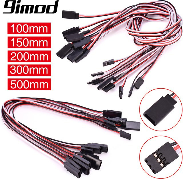 9imod Servo Verlängerungskabel Stecker auf Buchse für RC Futaba und JR - Bild 1