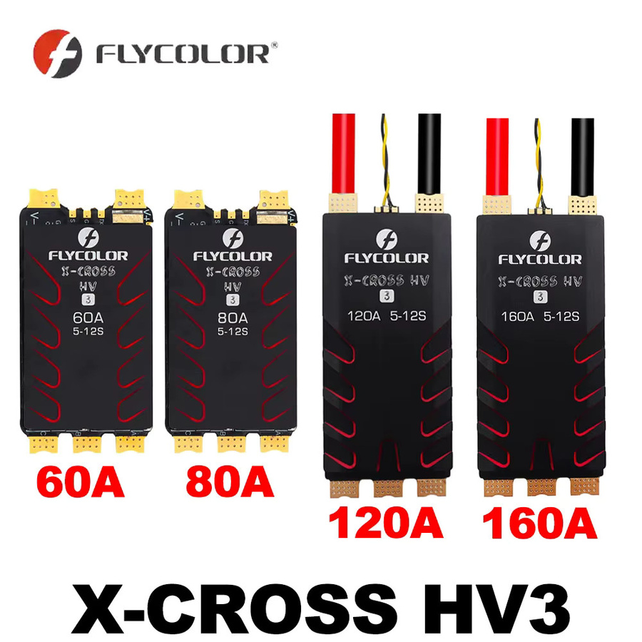 FLYCOLOR X-CROSS HV3 Bürstenloser ESC Geschwindigkeit Controller für RC FPV Racing Drone Quadcopter in Schwarz - Bild 2