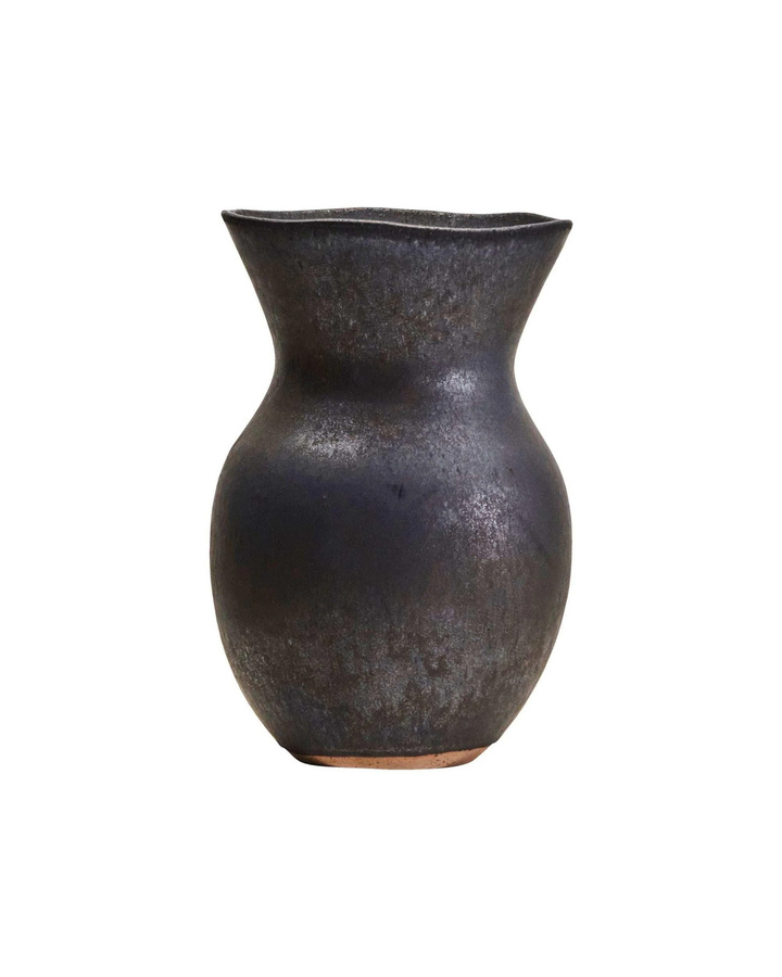 House Doctor Vase Corp aus Steingut in Schwarz, Höhe: 27 cm - Bild 1