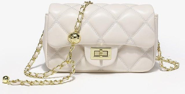 Umhängetasche Damen, Pink, Goldkugel, Diamantenketten-Tasche - Bild 1