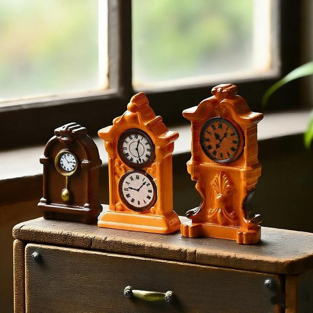 MYPANDA Puppenhaus Miniatur Wanduhr, Zubehör, 1/8 Stück, 1/12 - Bild 1