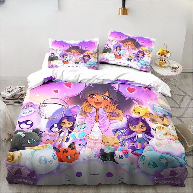 Aphmau Bettwäsche-Set mit Flügeln für Kinder aus Mikrofaser, Mehrfarbig, B/H: 200 x 230 cm - Bild 1
