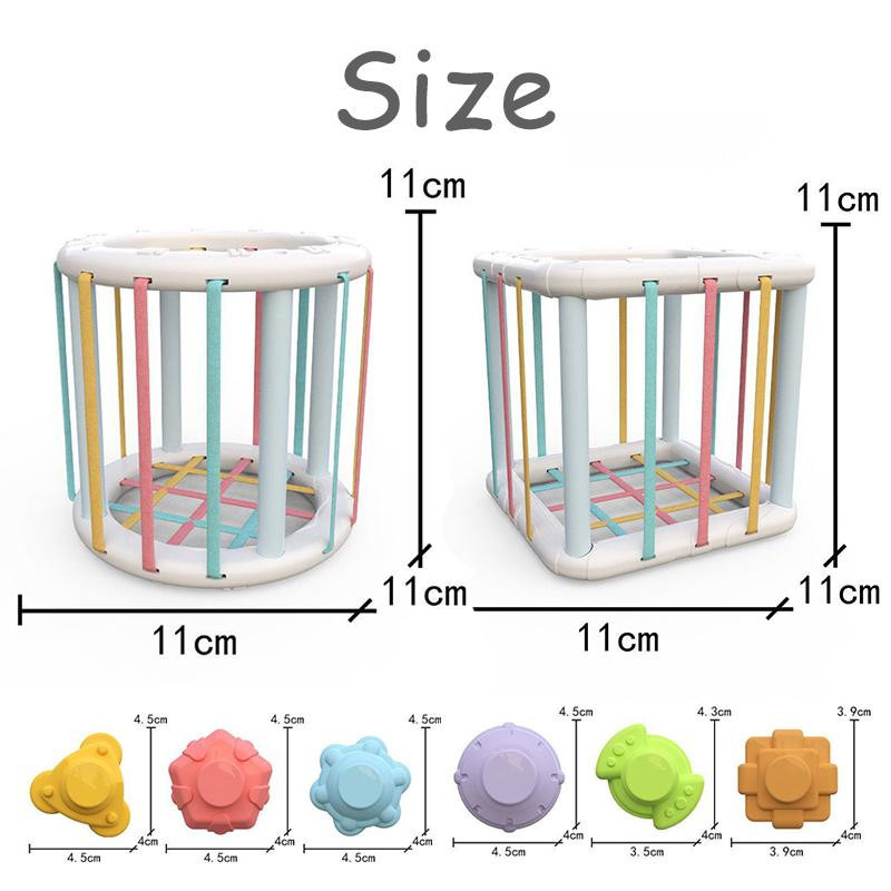 Fashnics Sensorik-Kiste Formsortierer Bunter Würfel Sortierspiel 3-6 Jahre - Bild 2