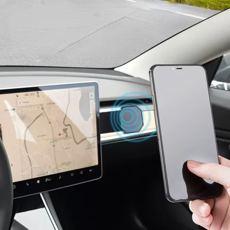 Magnetischer Telefonhalter für Tesla Modell 3, Y, X und S zur Monitor-Expansion mit einstellbarer Bildschirm-Seitenhalterung in Schwarz oder Rot - Bild 2