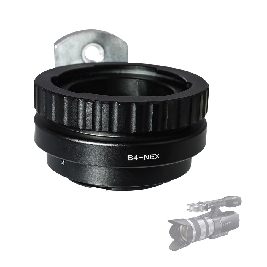 Sony Adapterring für B4 2/3 Zoll Objektiv auf Sony E/FE Mount, Schwarz, kompatibel mit Sony A6000, A7, A9, A1 und ZV Kameras - Bild 2