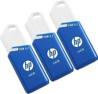HP x755w USB 3.1 Flash Drive 64 GB, 3er Pack, Blau - Bild 1