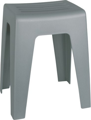 Wenko Badhocker Kumba aus Kunststoff in Grau, B/T/H: 47 x 38 x 32 cm - Bild 1